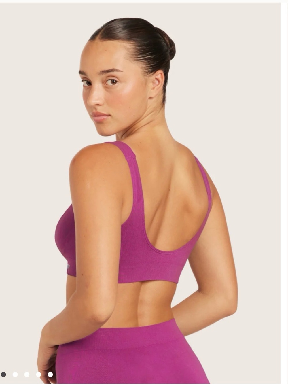 BOODY Seamfree padded crop Bra & Brief Set in Vibrant Magenta - New with/Tags! - Picture 2 of 8